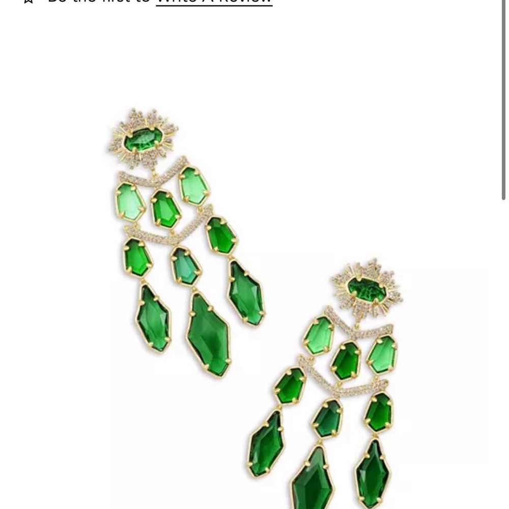 Alexandria Tiered Statement Earrings in 14K Gold Plated